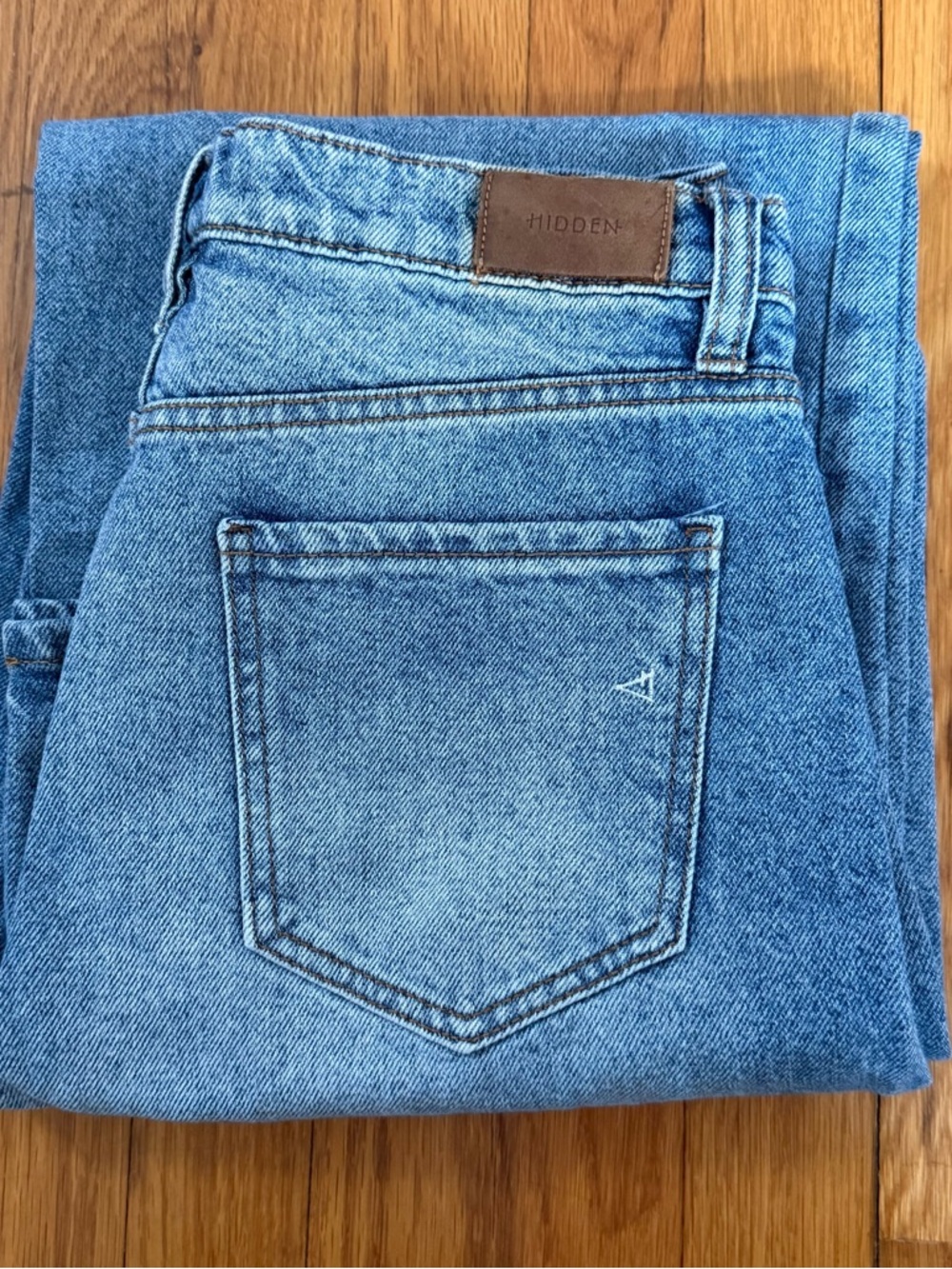 HIDDEN High Rise Straight Leg Jeans 100% Cotton Medium Wash Size 28 - Picture 5 of 7